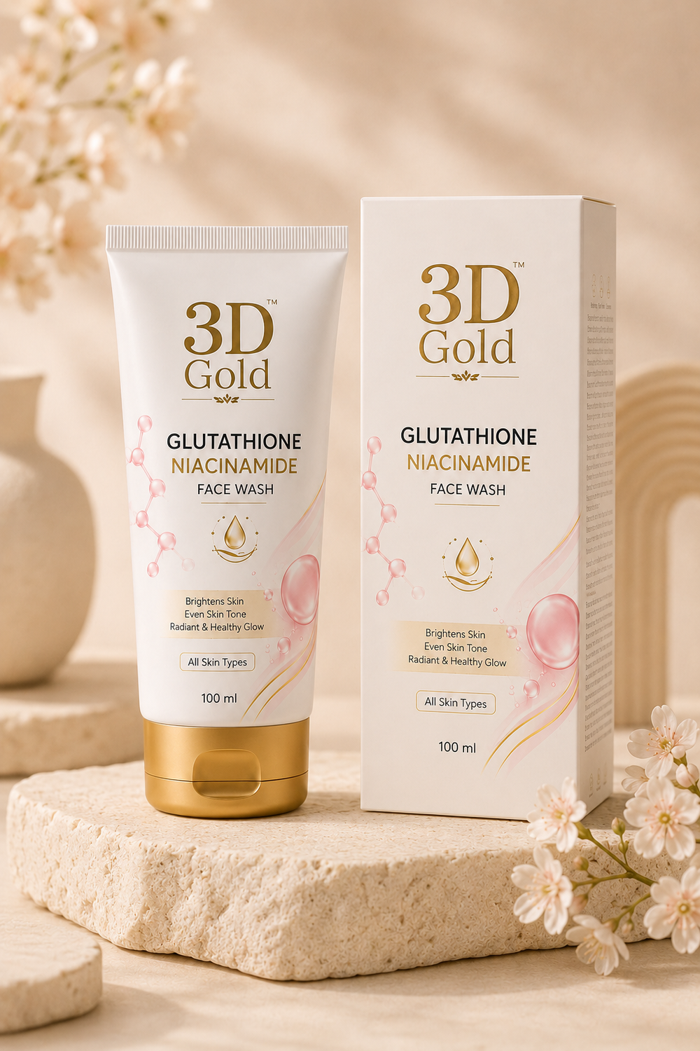 3D Gold Face Wash | Premium Daily Facial Cleanser